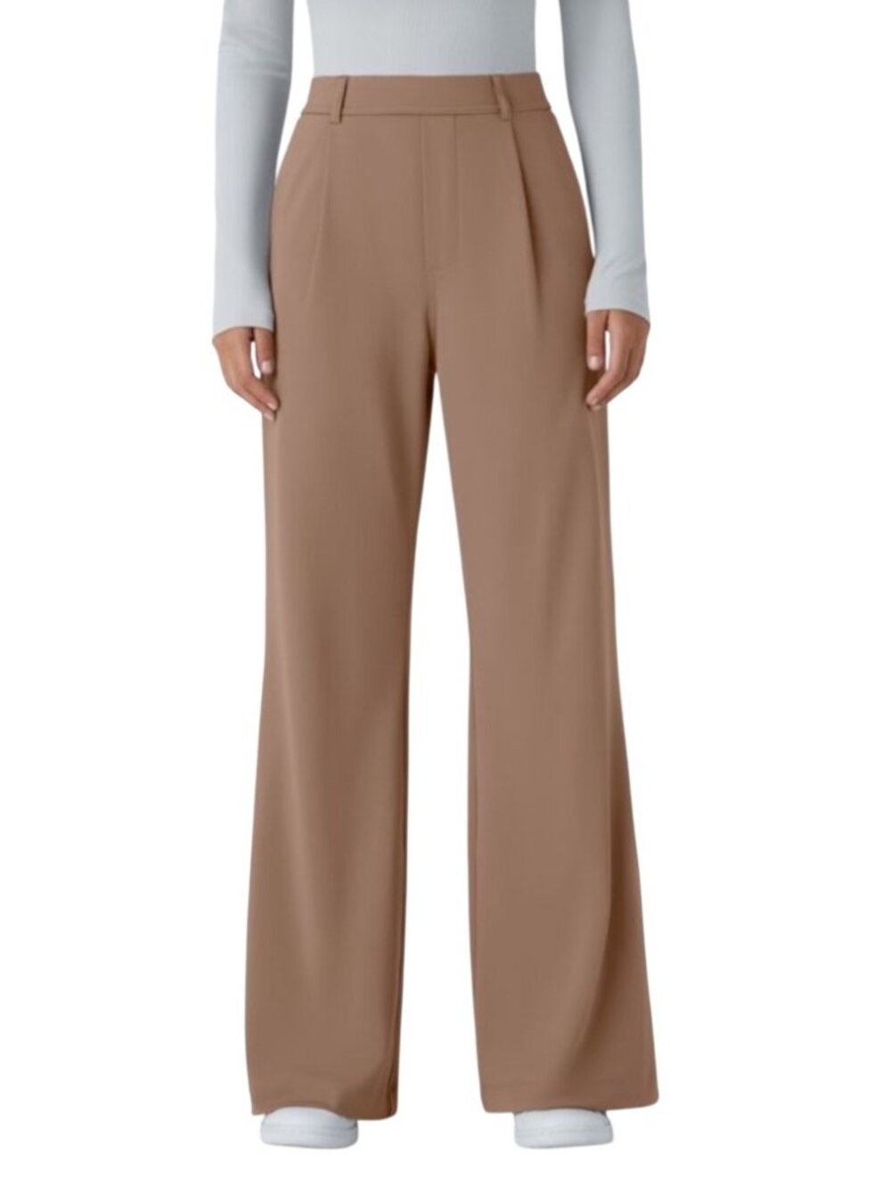 Halara Flex DayStretch High Waisted Flare Pants Pockets Burro brown S - Picture 2 of 11